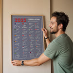 Ladda upp bild till gallerivisning, F1 Plakat | F1 Kalender Plakater 2025 | Formel 1 Race Tracking Map | Perfekt til Den Ægte Fan | Plakaty.dk
