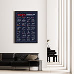 Ladda upp bild till gallerivisning, F1 Plakat | F1 Kalender Plakater 2025 | Formel 1 Race Tracking Map | Perfekt til Den Ægte Fan | Plakaty.dk
