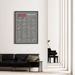 Ladda upp bild till gallerivisning, F1 Plakat | F1 Kalender Plakater 2025 | Formel 1 Race Tracking Map | Perfekt til Den Ægte Fan | Plakaty.dk
