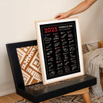 Ladda upp bild till gallerivisning, F1 Plakat | F1 Kalender Plakater 2025 | Formel 1 Race Tracking Map | Perfekt til Den Ægte Fan | Plakaty.dk
