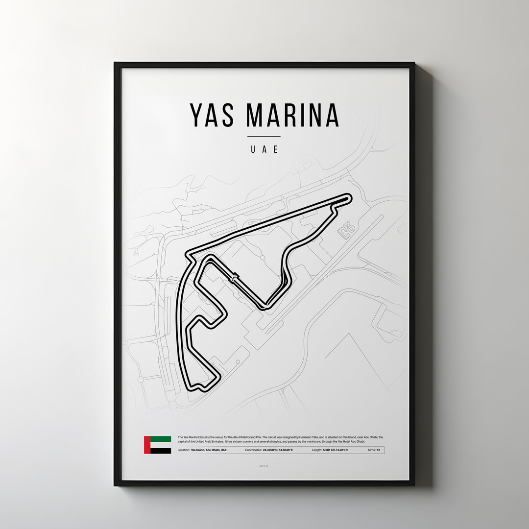 Abu Dhabi Formel 1 Plakat | Twilight Oasis | Yas Marina Circuit | Dynamisk Motorsport Kunst | Plakaty.dk