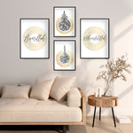 Ladda upp bild till gallerivisning, 4x islamiska affischer | Bismillah | Ayat Alkursi | Surat Al-Nas | Alhamdulillah
