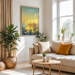 Ladda upp bild till gallerivisning, Athens Vintage Travel Plakat | Vintage Travel Poster | Denne plakat viser Parthenon i Athen, Grækenland, i gyldne nuancer med en gradient baggrund fra teal til gul. Perfekt til rejse- og historiefans.
