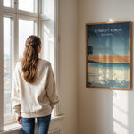 Ladda upp bild till gallerivisning, Boracay Beach Vintage Travel Plakat | Vintage Travel Poster | Denne plakat viser Boracay Beach med hvidt sand, roligt blåt vand og en gradienthimmel. Silhuetter af palmer i forgrunden. Perfekt til dem, der elsker tropiske strande.
