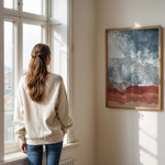 Ladda upp bild till gallerivisning, Plakat med bølger og strand | Sommer og Strand Plakater | Denne plakat viser et luftfoto af bølger, der bryder mod en rødlig sandstrand. Perfekt til dem, der elsker kystlandskaber.
