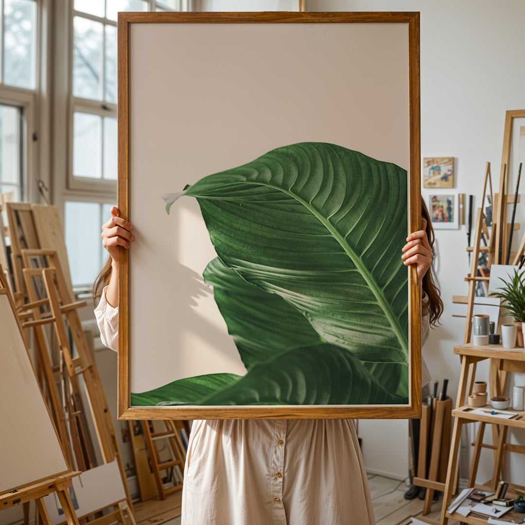 Plante plakat | Skøn print med planter og blomster | Plakat med grønne planter, botanisk kunst og naturplanter, ideel til at tilføje et organisk og livligt præg til dit hjem.