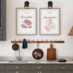Ladda upp bild till gallerivisning, 2x Start with Bismillah Kaffeplakat | End with Alhamdulillah Kvinde linje kunst
