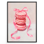 Ladda upp bild till gallerivisning, Illustration of stacked pink macarons tied with a pink ribbon.
