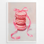 Ladda upp bild till gallerivisning, Illustration of stacked pink macarons tied with a pink ribbon.
