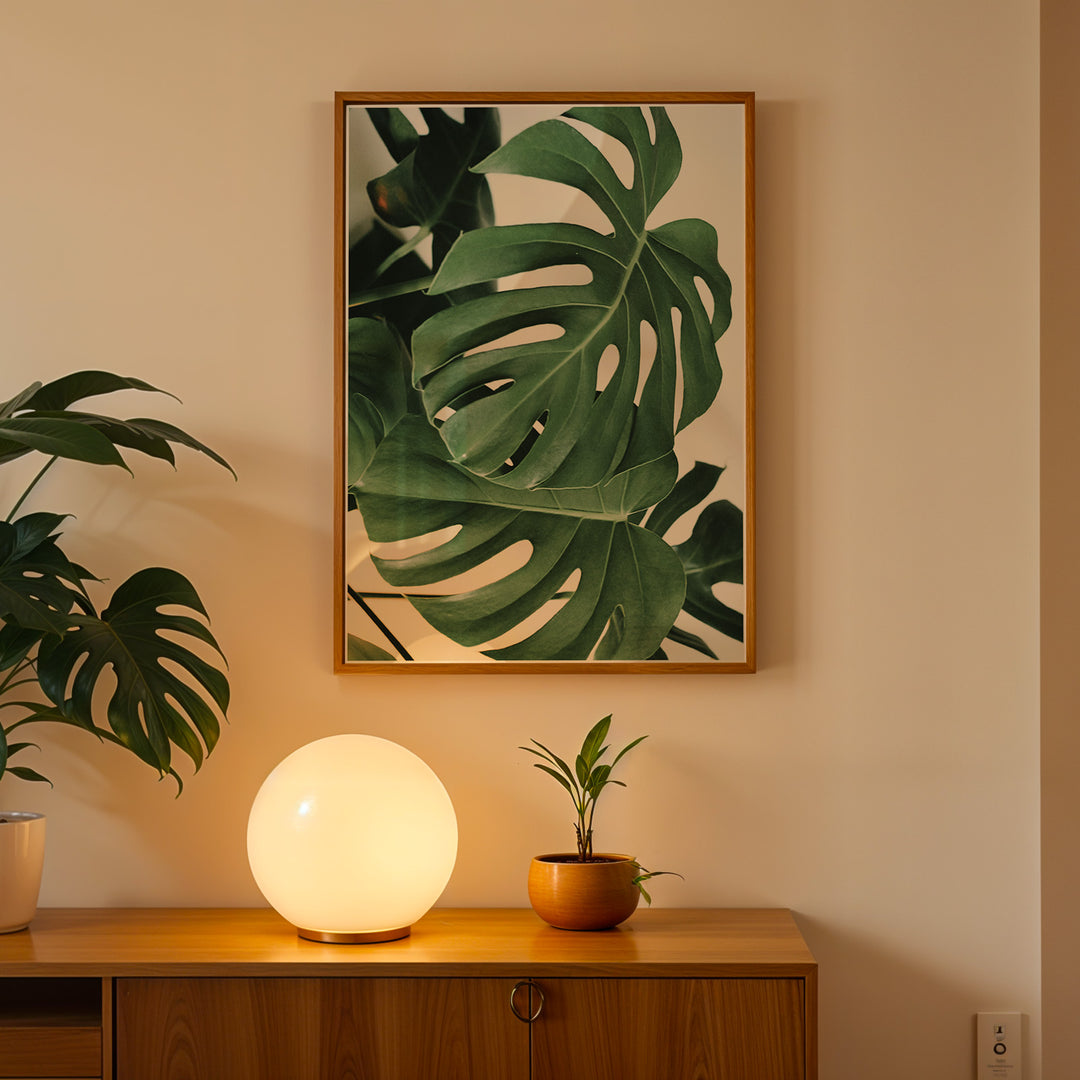Plante print | Kunstnerisk plakat til ethvert hjem | Plakat med grønne planter, botanisk kunst og naturplanter, ideel til at tilføje et organisk og livligt præg til dit hjem.