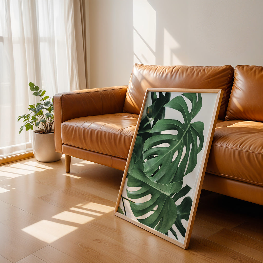 Plante print | Kunstnerisk plakat til ethvert hjem | Plakat med grønne planter, botanisk kunst og naturplanter, ideel til at tilføje et organisk og livligt præg til dit hjem.