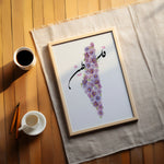 Ladda upp bild till gallerivisning, Palestine Plakat | Purple Roser Plakat | Lilla Blomster plakat
