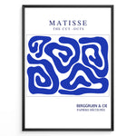 Ladda upp bild till gallerivisning, Indigo Cut-Outs Plakat | Matisse Poster | Blå og hvide abstrakte former inspireret af Matisse&#39;s papirklip
