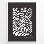 Ladda upp bild till gallerivisning, Noir Foliage Plakat | Matisse Poster | Abstrakt bladmotiv i sort-hvid
