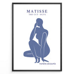 Ladda upp bild till gallerivisning, Silhouette Cut-Outs Plakat | Matisse Poster | Blå figur i ikonisk papirklip-stil
