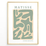Ladda upp bild till gallerivisning, Green Cut-Outs Plakat | Matisse Poster | Abstrakte grønne former på beige baggrund
