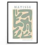 Ladda upp bild till gallerivisning, Green Cut-Outs Plakat | Matisse Poster | Abstrakte grønne former på beige baggrund
