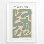 Ladda upp bild till gallerivisning, Green Cut-Outs Plakat | Matisse Poster | Abstrakte grønne former på beige baggrund
