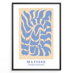 Ladda upp bild till gallerivisning, Indigo Foliage Plakat | Matisse Poster | Abstrakte blå former på beige baggrund
