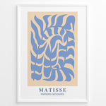 Ladda upp bild till gallerivisning, Indigo Foliage Plakat | Matisse Poster | Abstrakte blå former på beige baggrund
