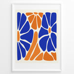 Ladda upp bild till gallerivisning, Blue &amp; Orange Harmony Plakat | Matisse Poster | Abstrakt sammensætning af blå og orange former inspireret af naturens organiske mønstre

