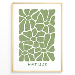 Ladda upp bild till gallerivisning, Verdant Petals Plakat | Matisse Poster | Abstrakte grønne former arrangeret som stiliserede blomsterblade på hvid baggrund
