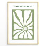 Ladda upp bild till gallerivisning, Flower Market Plakat | Matisse Poster | Minimalistisk floral design med grønne og hvide former
