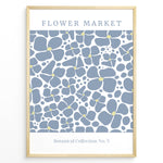 Ladda upp bild till gallerivisning, Flower Market No. 3 Plakat | Matisse Poster | Blå blomster i tæt mønster med teksten &quot;Botanical Collection No. 3&quot;
