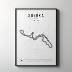 Ladda upp bild till gallerivisning, Japan Formel 1-affisch | Hitta zen med Suzukas racingatmosfär
