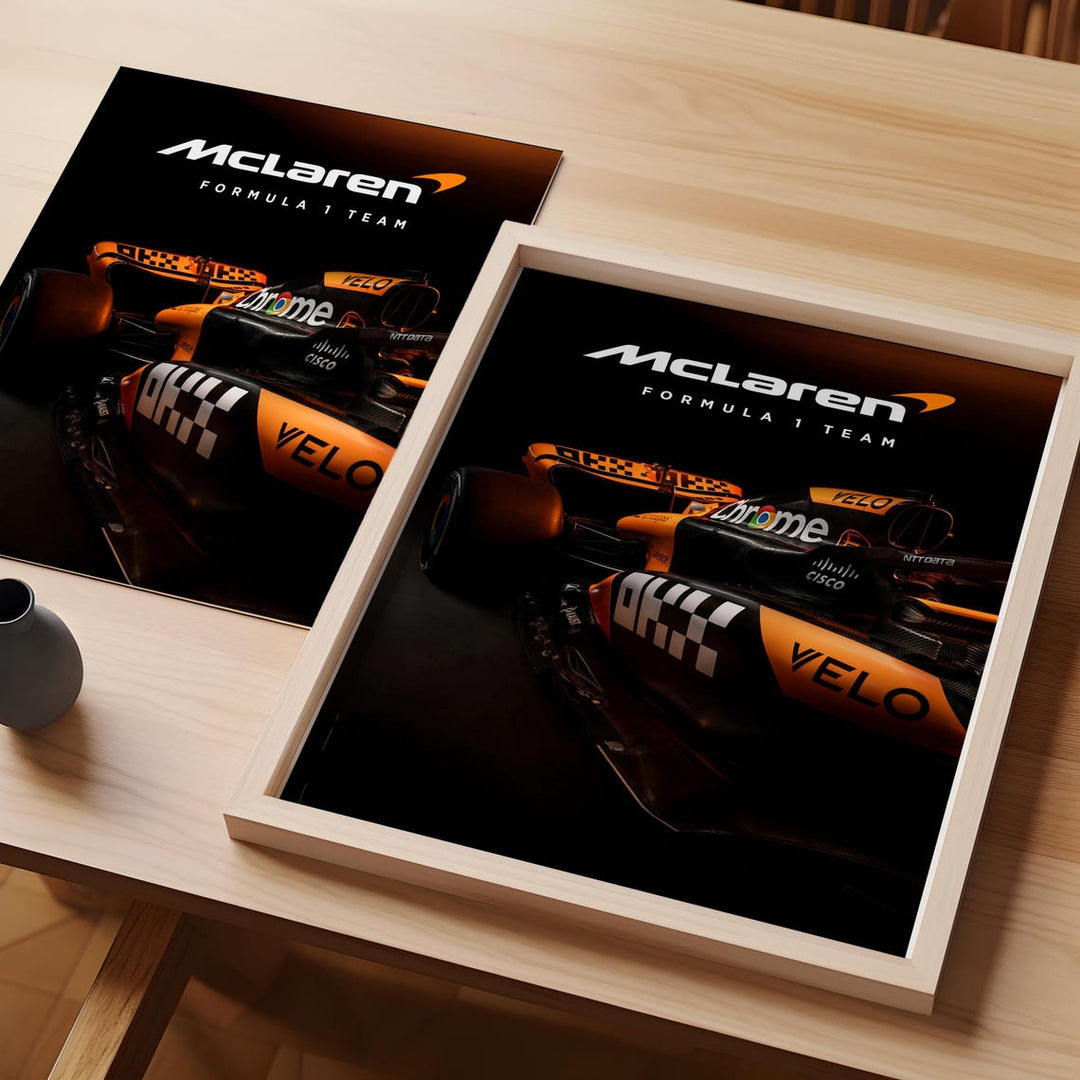 McLaren Formel 1-affisch | Modern racerbilskonst