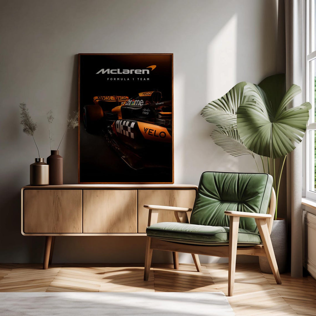 McLaren Formel 1-affisch | Modern racerbilskonst