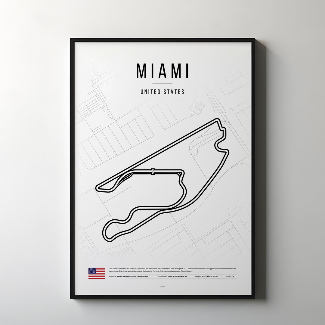 Formel 1-affisch i Miami | Sprint med stil på den magiska stadens gator