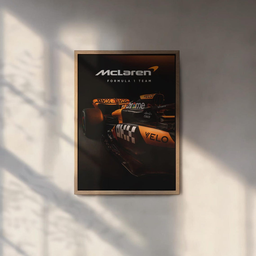 McLaren Formel 1-affisch | Modern racerbilskonst