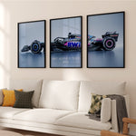 Ladda upp bild till gallerivisning, BWT Alpine F1 Team A524 race car three-panel framed wall art plakat
