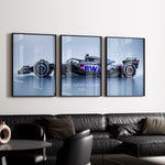 Ladda upp bild till gallerivisning, BWT Alpine F1 Team A524 race car three-panel framed wall art plakat
