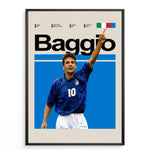 Ladda upp bild till gallerivisning, Fodbold plakat | Fodbold plakater | Roberto Baggio Fodbold Plakat | Den Italienske Maestro | Plakaty.dk
