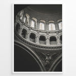 Ladda upp bild till gallerivisning, Fashion Plakat | Cathedral Dome with Angel Sculpture – Architectural Elegance Plakaty.dk | Interior view of a cathedral dome with arched windows and a stone angel sculpture beneath grand architectural arches.
