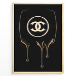 Ladda upp bild till gallerivisning, Fashion Plakat | Chanel Gold Drip Logo – Luxury Modern Wall Art Plakaty.dk | Gold dripping Chanel logo on a black background, designed as a modern luxury fashion wall art print.
