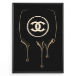 Ladda upp bild till gallerivisning, Fashion Plakat | Chanel Gold Drip Logo – Luxury Modern Wall Art Plakaty.dk | Gold dripping Chanel logo on a black background, designed as a modern luxury fashion wall art print.
