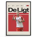 Ladda upp bild till gallerivisning, Fodbold plakat | Fodbold plakater | Matthijs de Ligt Fodbold Plakat | Hollands Forsvarsstjerne, Unge Lederskab | Plakaty.dk
