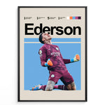 Ladda upp bild till gallerivisning, Fodbold plakat | Fodbold plakater | Ederson Fodbold Plakat | Målmandens Magi på Banen | Plakaty.dk
