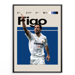 Ladda upp bild till gallerivisning, Fodbold plakat | Fodbold plakater | Luis Figo Fodbold Plakat | Portugals Magiske Spilskaber | Plakaty.dk
