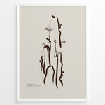 Ladda upp bild till gallerivisning, Framed “Minimalist Drawing Collection” poster with abstract brown cactus and small flowers line art on a beige background in a modern style.
