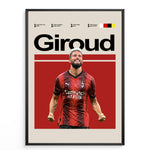 Ladda upp bild till gallerivisning, Fodbold plakat | Fodbold plakater | Olivier Giroud Fodbold Plakat | Fransk Angrebshelt, Målmandens Mareridt | Plakaty.dk
