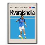 Ladda upp bild till gallerivisning, Fodbold plakat | Fodbold plakater | Khvicha Kvaratskhelia Fodbold Plakat | Perfekt til Den Ægte Fan | Plakaty.dk

