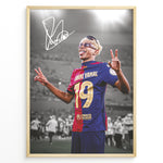 Ladda upp bild till gallerivisning, Fodbold plakat | Fodbold plakater | Lamine Yamal Fodbold Plakat | Inspirerende for Fremtidens Fans | Plakaty.dk 
