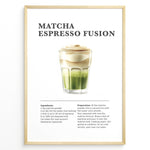 Ladda upp bild till gallerivisning, Matcha espresso fusion recipe illustration with layered matcha, milk, and espresso.
