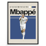 Ladda upp bild till gallerivisning, Kylian Mbappé fodbold plakat | Real Madrid trøje i hvid med jubelscene – perfekt til fans af herrefodbold og Galácticos
