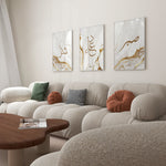 Ladda upp bild till gallerivisning, 3x Islam Plakater | Shukr, Dua, Sabr - Grey Golden Marble
