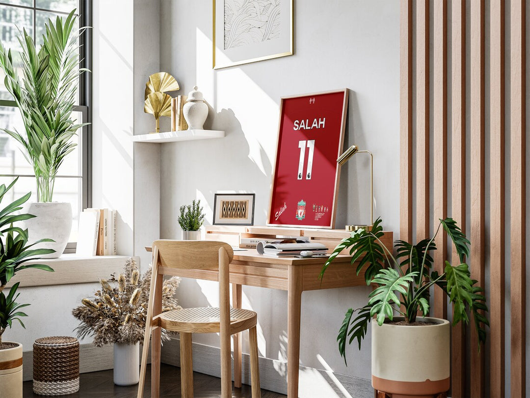 Fodbold plakat | Fodbold plakater | Mohamed Salah Fodboldplakat | Perfekt til Den Ægte Fodbold Fan | Plakaty.dk
